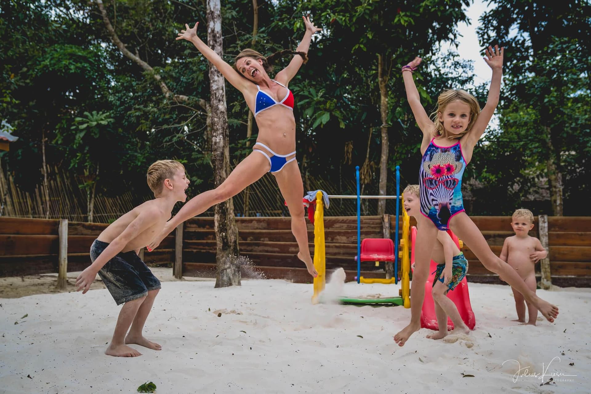 Sharny on the beach — vibrant, full of life